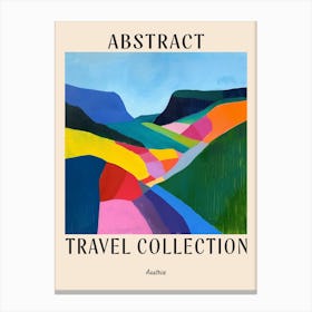 Abstract Travel Collection Poster Austria 2 Canvas Print