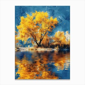 Autumn Tree By The Lake 4 Canvas Print