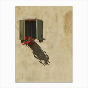 Window With Flowers Canvas Print