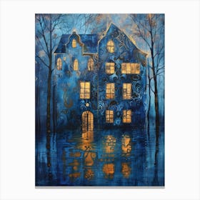 House In The Water Canvas Print