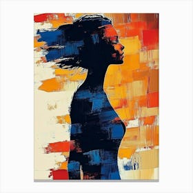 Silhouette Of A Woman Canvas Print