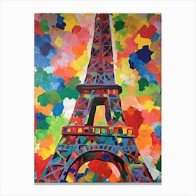 Eiffel Tower Paris France Henri Matisse Style 20 Canvas Print