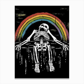 Rainbow Skeleton 6 Canvas Print