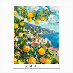 Amalfi Coast Italy Lemon Art Print Canvas Print
