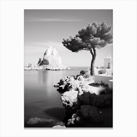 Ibiza, Spain, Black And White Analogue Photography 3 Canvas Print