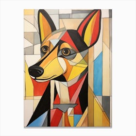 Dog Abstract Pop Art 1 Canvas Print