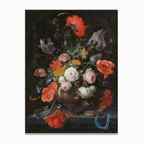 Flower Bouqet, Abraham Mignon Canvas Print
