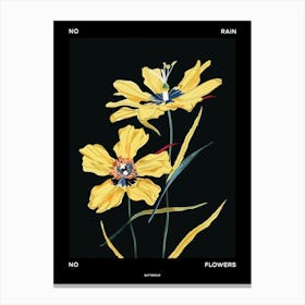 No Rain No Flowers Poster Buttercup 2 Canvas Print