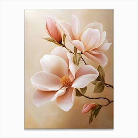 Magnolia Flowers Canvas Print