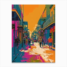 Frenchmen Street Retro Pop Art 2 Canvas Print