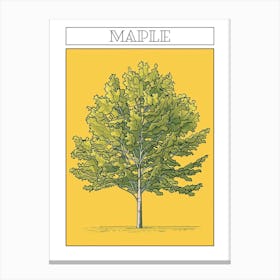 Maple Tree Minimalistic Drawing 4 Poster Canvas Print