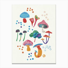 Candy Mushrooms [white] Canvas Print