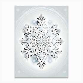 Irregular Snowflakes, Snowflakes, Marker Art 3 Canvas Print