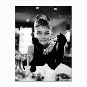 Audrey Hepburn Breakfast at Tiffany's 1 Canvas Print