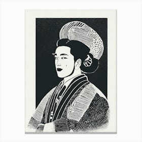 A Portrait Of A Kabuki Actor Ukiyo-E Style Canvas Print