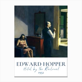 Edward Hopper Hotel By The Railroad Canvas Print