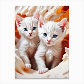 White Kittens 1 Canvas Print