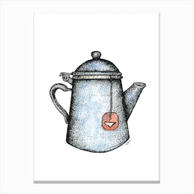 Blue Teapot Canvas Print