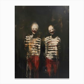 Two Clowns Canvas Print