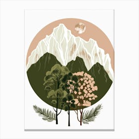 Mountains And Trees Canvas Print