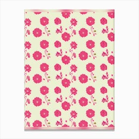 Pink Floral Pattern Canvas Print