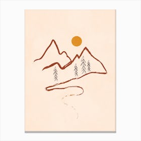 Mountain Minimal Canvas Print