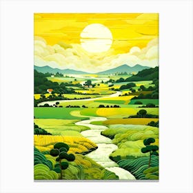 Asian Landscape Painting Canvas Print