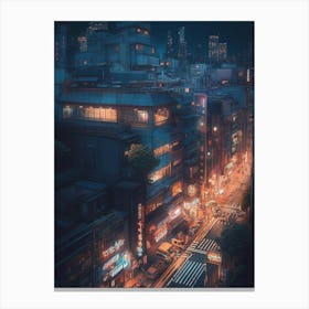 City At Night 18 Canvas Print