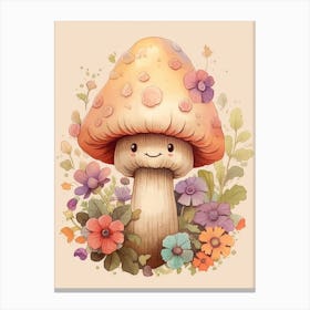 Cute Mushroom Nursery 1 Canvas Print