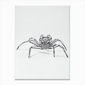 King Crab Black & White Drawing Canvas Print