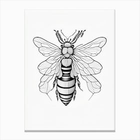 Insect Bee 2 William Morris Style Canvas Print