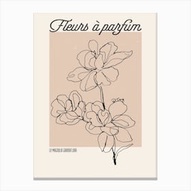 Fleurs Canvas Line Art Print