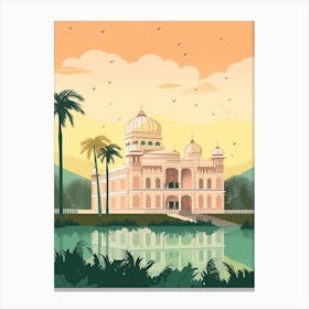 Lucknow India Travel Illustration 3 Canvas Print