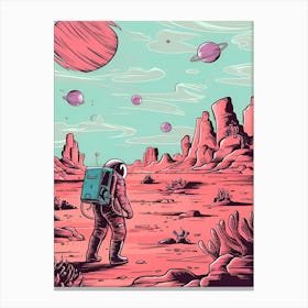 Astronaut In Space Canvas Print