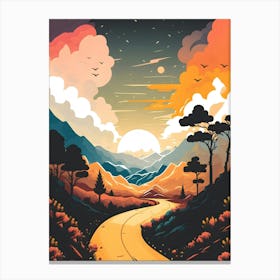 Road To The Sunset Canvas Print