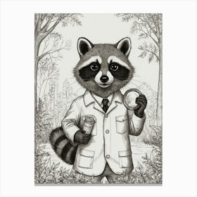 Doctor Raccoon Canvas Print