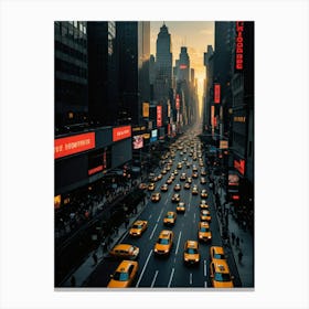 Skyline Shadows and Street Lights Canvas Print