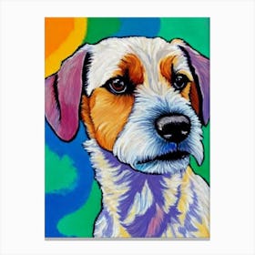 Border Terrier 2 Fauvist Style dog Canvas Print