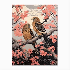 Art Nouveau Birds Poster Golden Eagle 2 Canvas Print