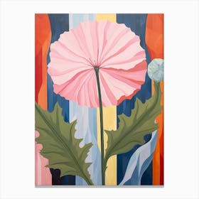 Carnation Dianthus 6 Hilma Af Klint Inspired Pastel Flower Painting Canvas Print