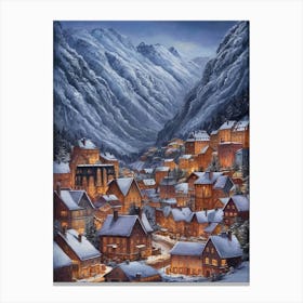 Winter Village Canvas Print