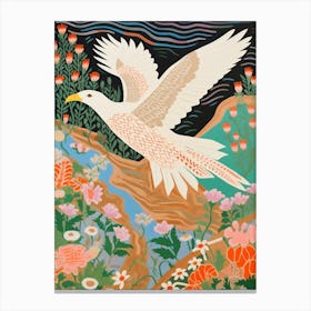 Maximalist Bird Painting Albatross 2 Canvas Print