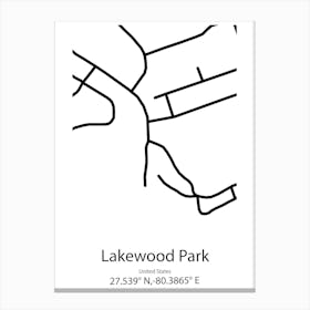 Lakewood,United States Minimalist Map Stampe su tela