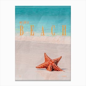 My job is beach 1 Canvas Print