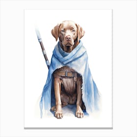 Labrador Retriever Dog As A Jedi 3 Canvas Print