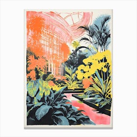 Garfield Park Conservatory Gardens Abstract Riso Style 3 Canvas Print