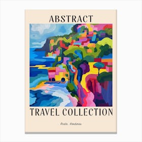 Abstract Travel Collection Poster Roatn Honduras 2 Canvas Print