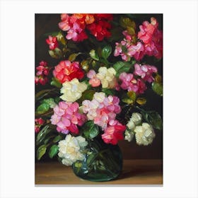 Jasmine Vase Still Life Oil Painting Flower Canvas Print