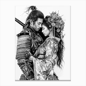 Samurai Couple 1 Canvas Print