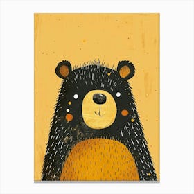 Yellow Brown Bear 4 Canvas Print